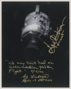 Lot #6194  Apollo 13 Mission Control Signed Photograph - Image 1