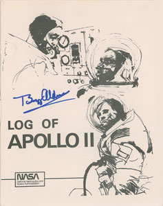 Lot #6344 Buzz Aldrin Signed Apollo 11 Log Booklet - Image 1