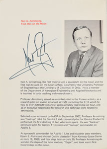 Lot #6376 Neil Armstrong Signed Program - Image 1