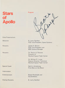Lot #6376 Neil Armstrong Signed Program - Image 2