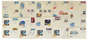 Lot #6063  Cosmonauts Signed Group of (21) KNIGA Covers - Image 1