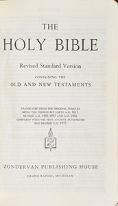 Lot #6434 Charles Conrad's Presentation Bible - Image 2