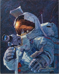 Lot #6440 Alan Bean Signed Giclee on Canvas