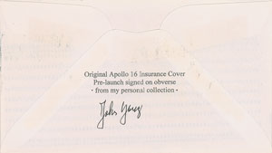 Lot #6555  Apollo 16 Crew-Signed Insurance Cover - Image 2
