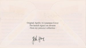 Lot #6581 John Young's Group of (3) Crew-Signed Apollo 16 Insurance Covers - Image 5