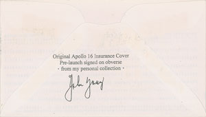 Lot #6581 John Young's Group of (3) Crew-Signed Apollo 16 Insurance Covers - Image 6