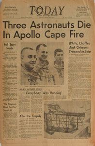 Lot #6281  Apollo 1 Tragedy Newspaper