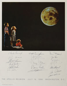 Lot #6223  Apollo Reunion 1986 Multi-Signed Poster - Image 1