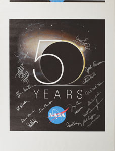 Lot #6231  NASA 50 Years Multi-Signed Poster - Image 1