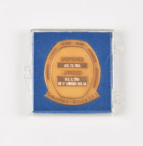 Lot #6708  STS-9 Flown 10K Gold Robbins Medal - Image 2