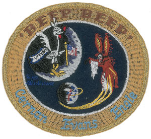 Lot #6496 Gene Cernan's Apollo 14 Flown 'Beep-Beep' Backup Crew Patch - Image 2