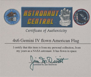 Lot #6148  Gemini 4 Flown Flag - Image 3