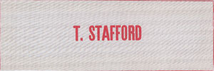 Lot #6144 Gordon Cooper and Tom Stafford Beta Patch Name Tags - Image 1
