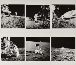 Lot #6412  Apollo 12 Group of (6) Lunar Photographs - Image 1