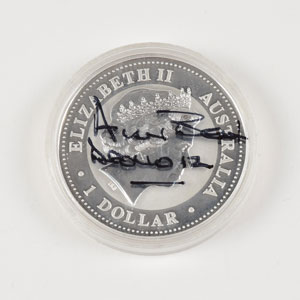 Lot #6422 Alan Bean's Elizabeth II Silver One Dollar Coin - Image 1