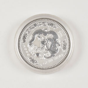 Lot #6422 Alan Bean's Elizabeth II Silver One Dollar Coin - Image 2