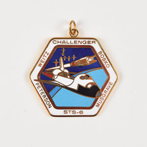 Lot #6431 Alan Bean's STS-6 Medallion - Image 1