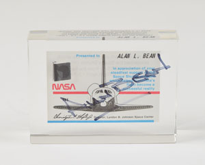 Lot #6423 Alan Bean's Flown STS-1 Thermal Tile Segment - Image 1