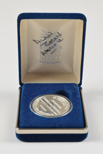 Lot #6425 Alan Bean's Liberty Mint Apollo 11 Silver Medallion - Image 1