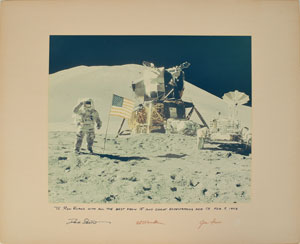 Lot #6537 Ron Evans's Apollo 15 Signed Photograph - Image 1