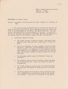 Lot #6284 Edward H. White II 1963 Signed Astronaut Training Memorandum - Image 1