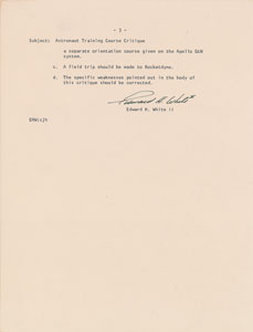 Lot #6284 Edward H. White II 1963 Signed Astronaut Training Memorandum - Image 3