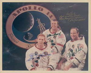 Lot #6504  Apollo 14 Signed Photograph - Image 1