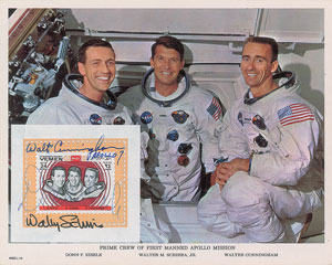 Lot #6290  Apollo 7 Signed Stamp - Image 1