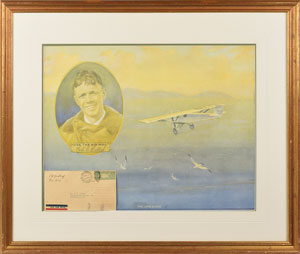 Lot #6044 Charles Lindbergh Signed First-Flight