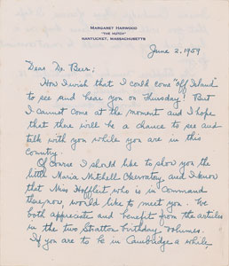 Lot #6030 Margaret Harwood Autograph Letter Signed - Image 1