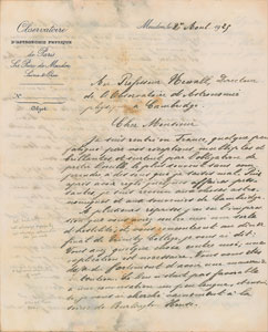 Lot #6027 Henri-Alexandre Deslandres Pair of Autograph Letters Signed - Image 1
