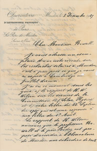 Lot #6027 Henri-Alexandre Deslandres Pair of Autograph Letters Signed - Image 3