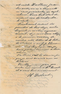 Lot #6027 Henri-Alexandre Deslandres Pair of Autograph Letters Signed - Image 4