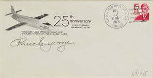 Lot #6088 Chuck Yeager Signed Cover - Image 1