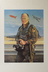 Lot #6091 Chuck Yeager Signed Poster - Image 1