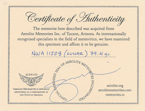 Lot #6013  Northwest Africa Lunar Meteorite - Image 4