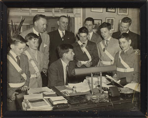 Lot #90 John F. Kennedy and Boy Scouts Original Photograph - Image 1