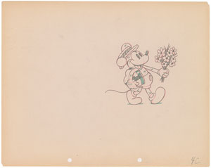 Lot #729 Mickey Mouse Production Drawing from Puppy Love - Image 1