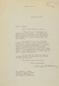 Lot #325 Herbert Hoover - Image 3
