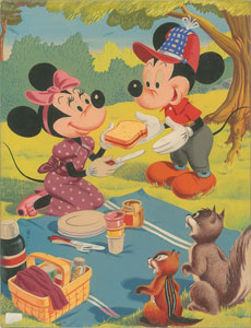 Lot #720  Disney Studios: Mickey and Minnie Artwork - Image 1