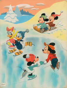 Lot #719  Disney Studios: Mickey and Donald Artwork - Image 1