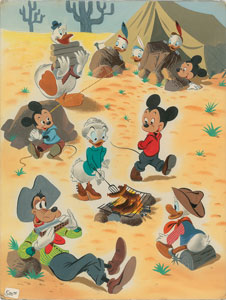 Lot #721  Disney Studios: Mickey, Goofy, and Donald Artwork - Image 1