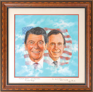 Lot #345 Ronald Reagan and George Bush