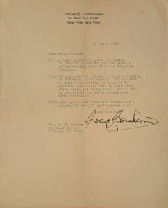 Lot #742 George Gershwin - Image 1
