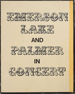 Lot #828  Emerson, Lake, and Palmer Pair of Signed Programs - Image 1