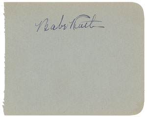 Lot #1016 Babe Ruth