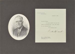 Lot #292 Franklin D. Roosevelt