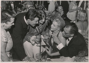 Lot #989 Marilyn Monroe, Arthur Miller, and Gerard Philipe - Image 1