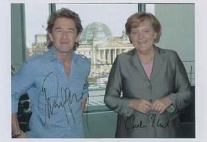 Lot #492 Angela Merkel and Peter Maffay - Image 1