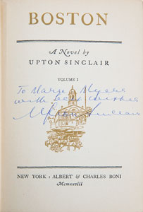 Lot #239 Upton Sinclair - Image 1